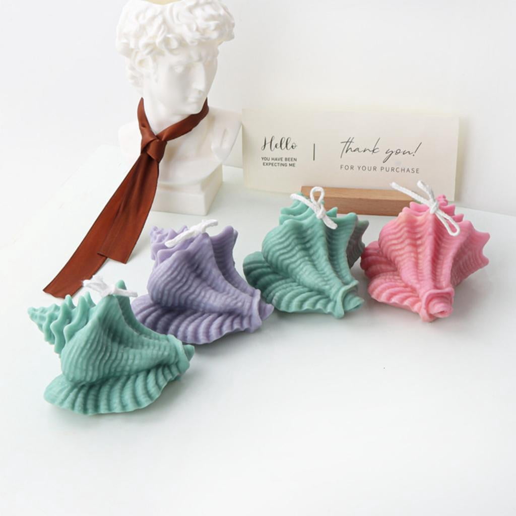 Osdhezcn Conch Shape Candle Molds Silicone Molds Resin Ornaments Mold for Making Candle