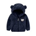 thumbnail image 5 of 6M-3T Baby Boys Girls Winter Warm Fleece Sweatshirt Cartoon Hooded Coats Jackets Toddler Long Sleeve Zipper Coats Top Outerwear, 5 of 9