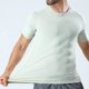 thumbnail image 3 of pstuiky camiseta de hombre, Camiseta deportiva transpirable elástica de color liso con mangas cortas y cuello redondo para hombre camisetas de hombre l, 3 of 6