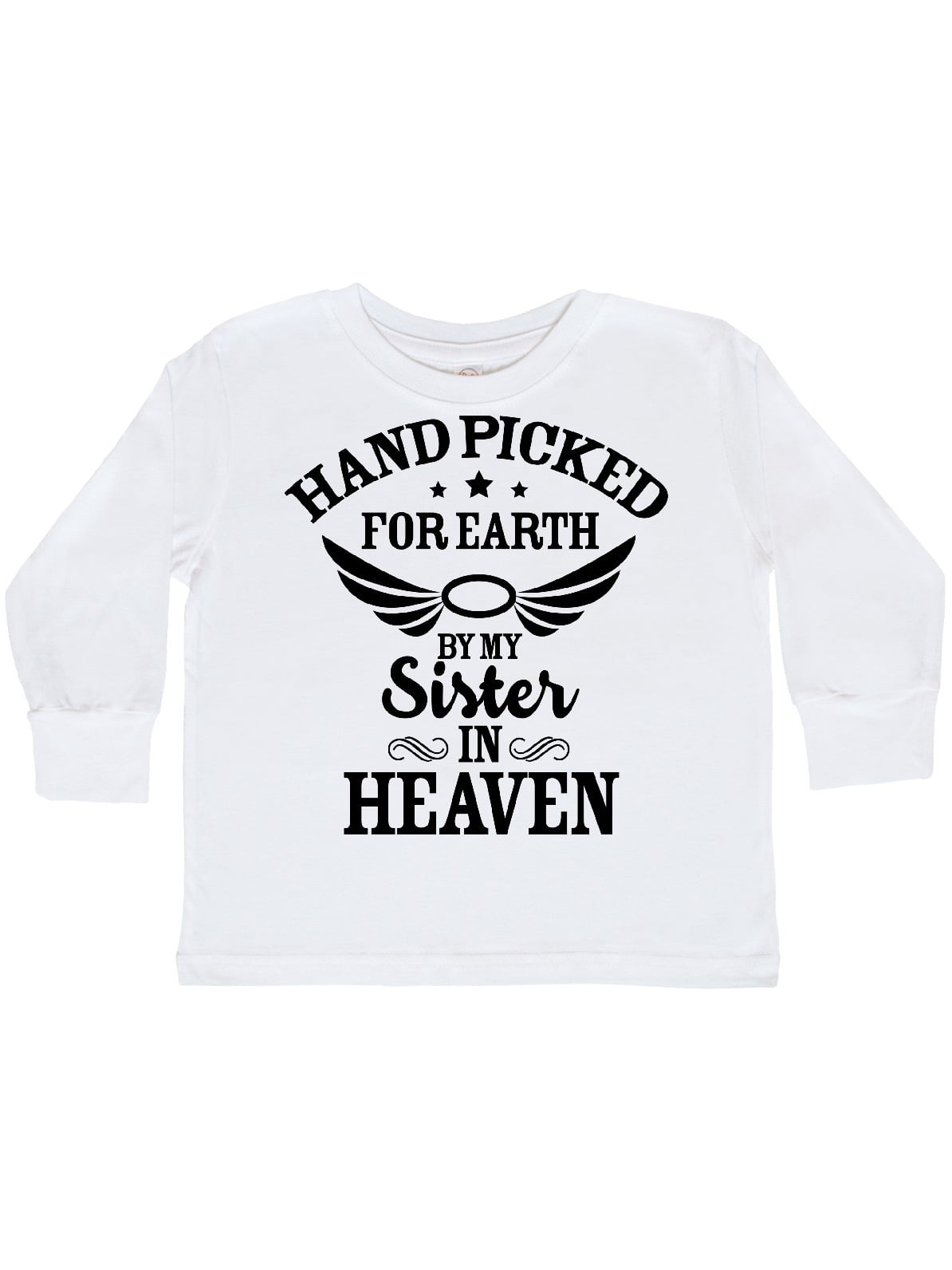 Handpicked for Earth Sister Angel Embroidered Baby T-Shirt Gift Heaven Wings 