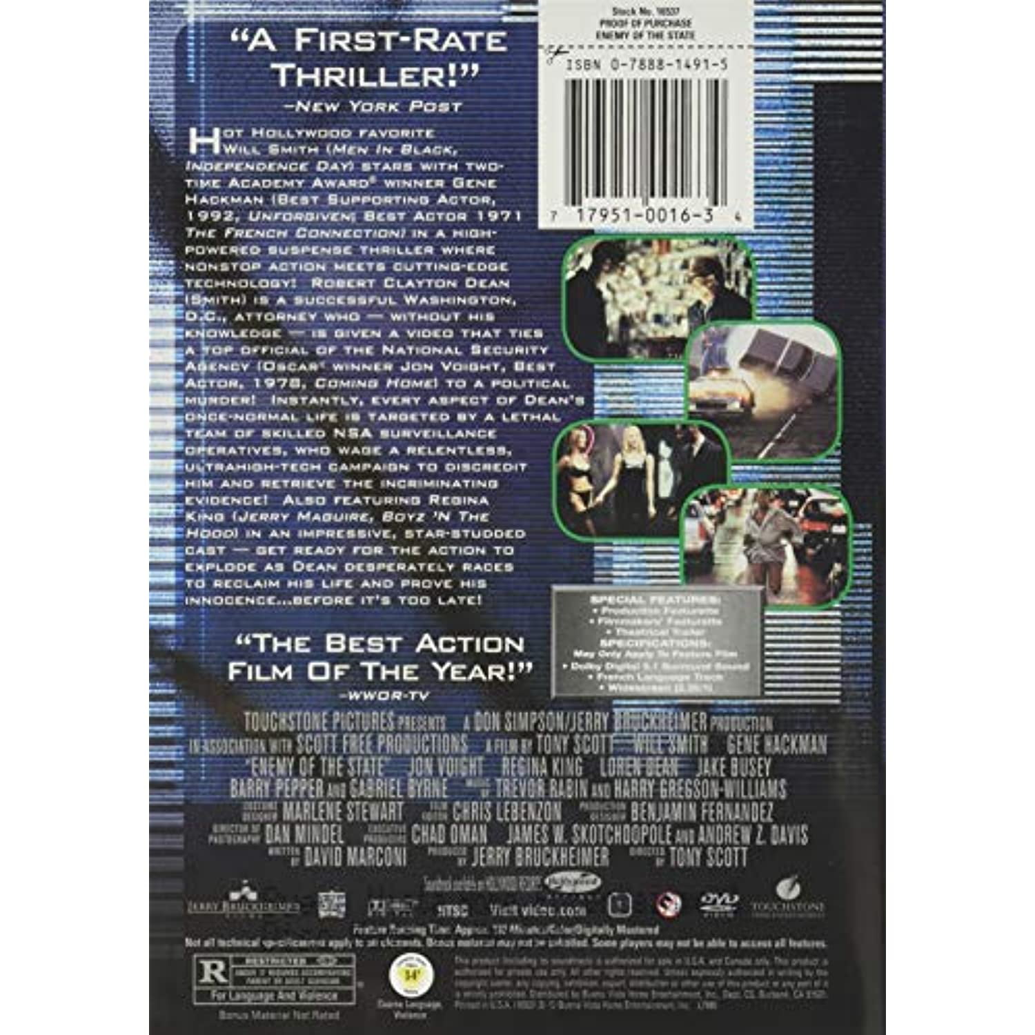 Mill Creek - Enemy of the State Action & Adventure DVD - Walmart.com