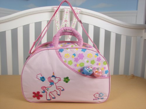pink unicorn diaper bag