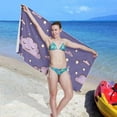 thumbnail image 7 of GZHJMY Funny Purple Clouds Beach Towel Quick Dry Absorbent Bath Towels Sandproof Lightweight Towel for Gym Yoga Sports Swimming- 30x60in Washcloth, 7 of 7
