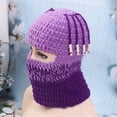 thumbnail image 3 of QUSENLON Knit Balaclavas Winter Balaclavas SkiMask Knitted Beanies Hat Dreadlocks Ski Balaclavas Cycling Balaclavas Hooded Hat, 3 of 15