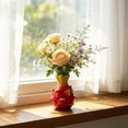 thumbnail image 5 of Ceramic Dragon Fruit Vase,Novelty Red Fruit Shaped Flower Vase,Decorative Desktop Centerpiece for Home Kitchen Living Room Office Table, 5 of 6