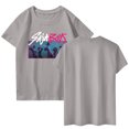 thumbnail image 1 of Pop cazadora para niña Demo-n Hunters Round-Neck Printed Anime Trio Poster T Shirt （Gray）, 1 of 3