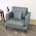 thumbnail image 3 of Sillón Individual NORVAL Moderno Ocasional Gris Patas Metálicas Micro Gamuza, 3 of 5