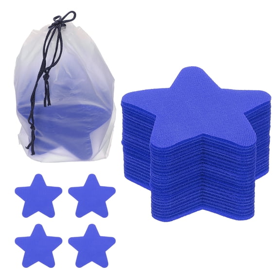 Uxcell 4 Inch Carpet Spot Markers, 48Pcs Star Floor Dots for Classroom Decoration Supplies, Blue