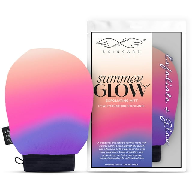 Manopla exfoliante SERAPHIC SKINCARE Summer Glow 100% vegana