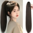 thumbnail image 4 of 40/50cm Long Straight Ponytail Claw Clip in Hairpieces Women's V7V1 Fake L, 4 of 4
