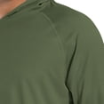 thumbnail image 6 of LEKWK Mens Sun Protection Shirt Long Sleeve Hooded Lightweight Quick Dry Pullover with Thumb Holes Soft Stretch Casual Workout Fishing Hiking Travel Athletic Tops Shirts Tees Army Green M, 6 of 6