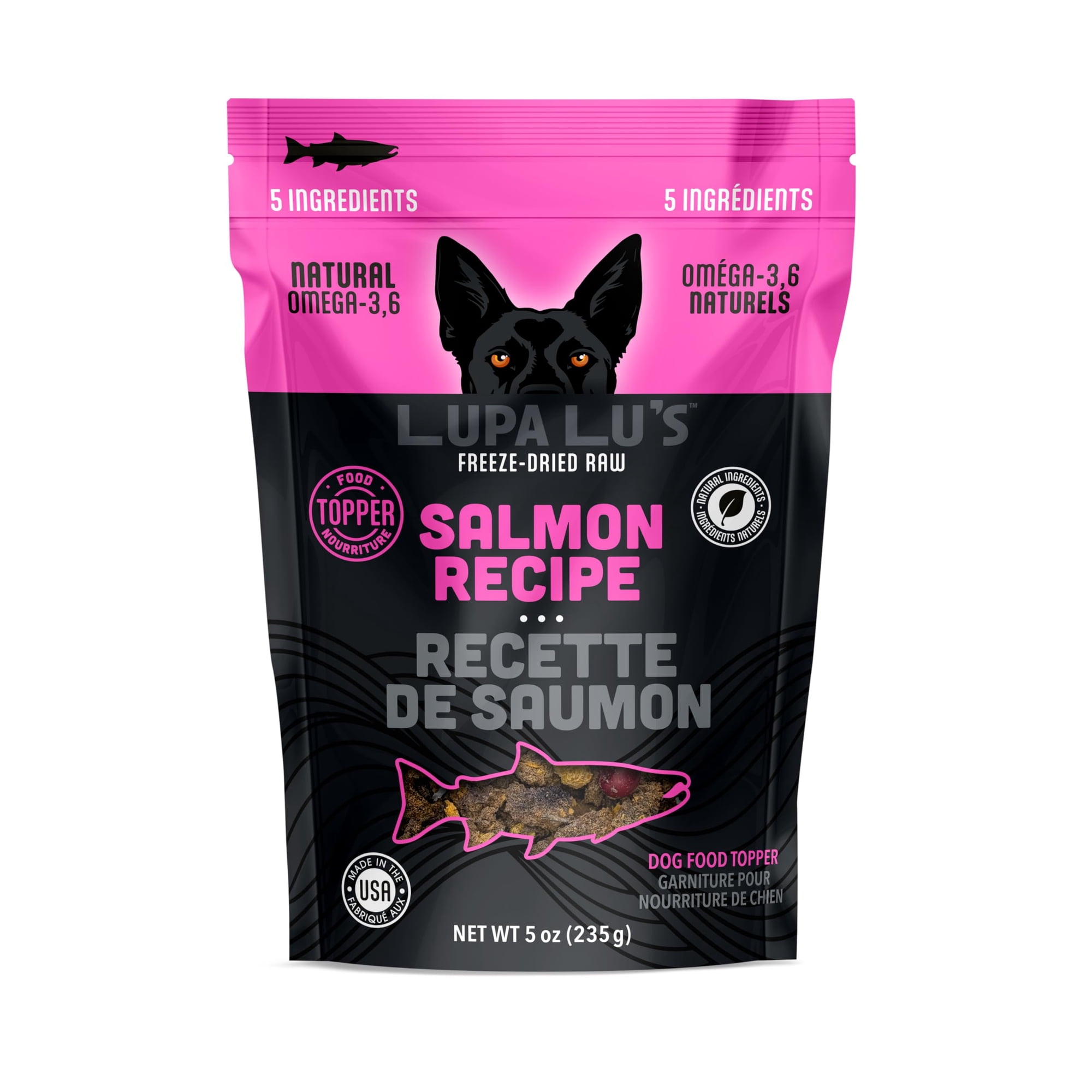 Girl With The Dogs Lupa Lu's Freeze-Dried Salmon Recipe Dog Food Topper, 5 oz