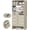 White Oak, variant on Homieasy 2FT Closet System with Leather Handles, 24" Walk-in Closets Storage Unit with Cabinet, White Oak