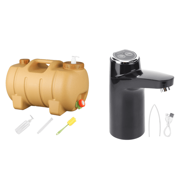 Jarra de agua para acampar de 20L con grifo, tanque de agua portátil para autocaravanas.