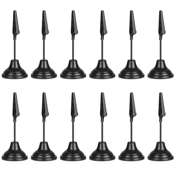 12 Pcs Mini Crocodile Clip Table Number Alligator Holders Card Photo Memo Display Stands, Ideal for for Wedding Reception Party