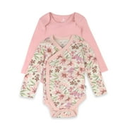 Honest Baby Clothing Organic Cotton Boy/Girl Long Sleeve Side-Snap Bodysuit, Newborn to 9M