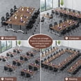 thumbnail image 3 of Folding Conference Table Modern Large Mobile Meeting Table Rolling Conference Room Tables with Wheels Seminar Tables for Office Training Classroom (4, Walnut, 63" D X 19.7" W X 29.5" H), 3 of 7