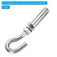 thumbnail image 3 of Uxcell Expansion Hook M10 304 Stainless Steel Concrete Wall Hook Screw Hooks Anchoring Silver 2 Pack, 3 of 5
