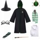 thumbnail image 3 of Uniforme escolar de bruja y mago para niños adultos, estilo Harris Potter, túnica, capa, bufanda, corbata, varita, collar, disfraz de Halloween, 3 of 5