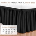 thumbnail image 4 of SGI bedding Dorm Bed Skirt Twin XL 36 Inch Drop Length - Black, Ruffled Pattern College Dorm Room Bed Skirts - Split Corner, Easy Care, Wrinkle Free 1800 Series Microfiber Bed Skirt, 4 of 9