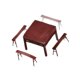 thumbnail image 5 of Juego de silla de escritorio para casa de muñecas, diseño vintage, multiusos, escala 1/64, simulación en miniatura. Pintado, 5 of 9
