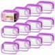 thumbnail image 1 of Bolsa de maquillaje TISRATOK, violeta transparente, 12 unidades, para viajes de mujer, 1 of 6