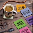 thumbnail image 3 of Inkdotpot Set of 6 Drink Coasters DecorativeNon,SlipCork Base4-inch Square PrintedCoastersEasy Clean- Travel, 3 of 8