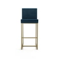 thumbnail image 2 of Amisco Derry 30 In. Bar Stool - Dark Blue Velvet / Golden Metal, 2 of 9