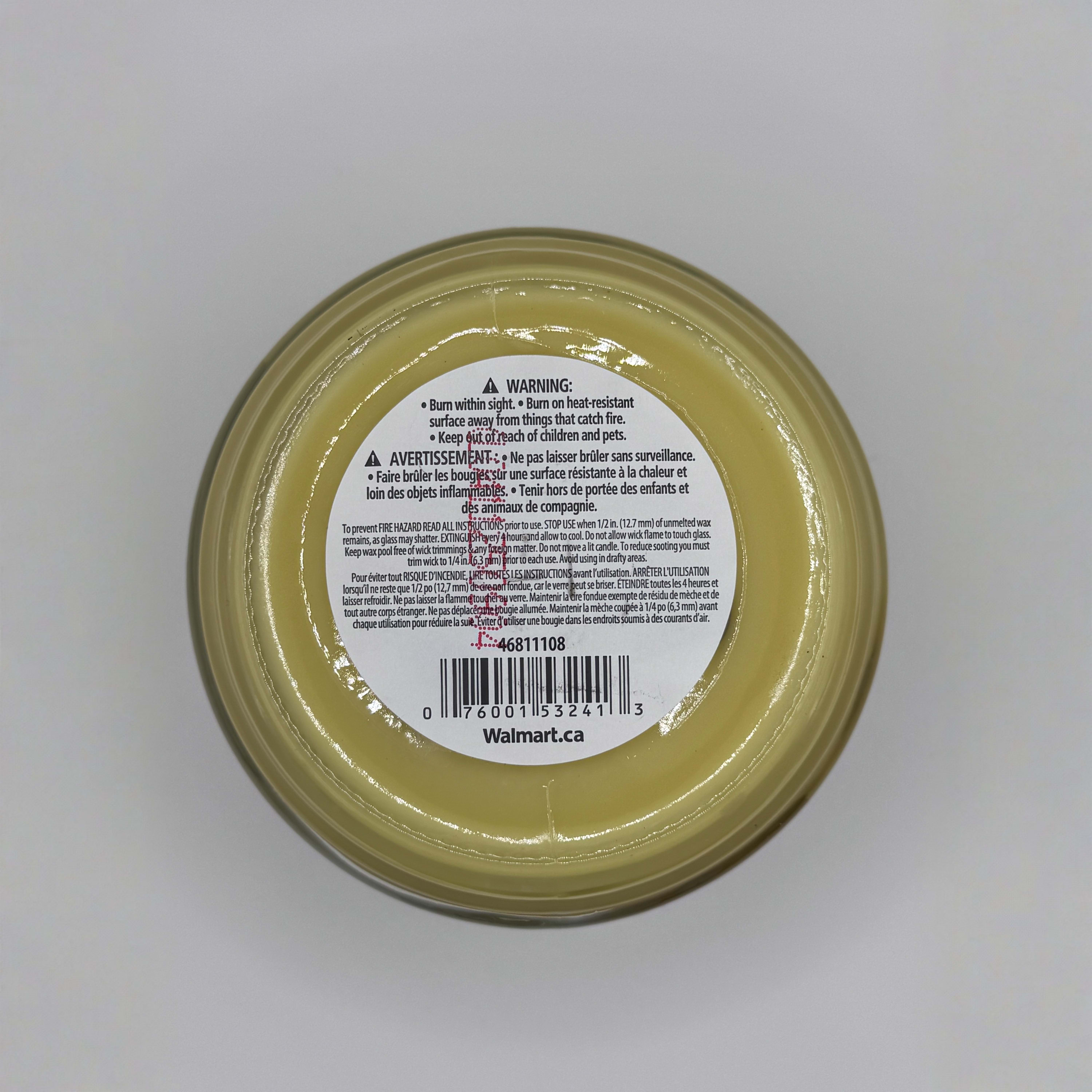 Mainstays Sugared Lemon Scented 3-Wick Glass Jar Candle, 11.5 oz.