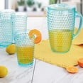 thumbnail image 2 of GBS Home Malone 5 Piece Plastic Pitcher and Tumbler Set in Light Blue, 2 of 6