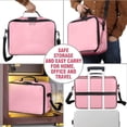 thumbnail image 5 of Fireproof Document Organizer Bag with Lock, Pink File Storage Case with Multi Pockets & Shoulder Strap, 5 of 6
