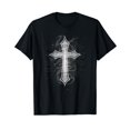 thumbnail image 1 of Camiseta deportiva extragrande JJBA con diseño de cruz y cuello de tela para entusiastas del fitness y seguidores de la ropa cristiana., 1 of 6