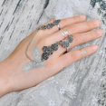 thumbnail image 2 of Vintage Knuckle Chain Rings Stackable Finger Rings Double Refers Rings Conjoined Rings for Women Girls Bohemian Hollow Carved Ring Roses Flowers Leaf, 2 of 4