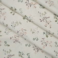 thumbnail image 4 of Aofoto Floral Linen Blend Curtains for Living Room, Light Filtering Semi Sheer Kitchen Rod Pocket Curtains 2 Panels, 52"x84", 4 of 7