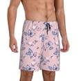 thumbnail image 2 of Xecao Butterfly Print Men's Sleepwear Shorts Pajama Bottom Lounge Short nightwear with Convenient Pockets for Relaxed Home Wear-4X-Large, 2 of 6