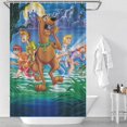 thumbnail image 3 of Cartoon Scooby Doo Shower Curtain Waterproof Polyester Fabric Bathroom Curtain Decorative Set with 12 Hooks, 3 of 7