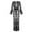 zb-Black, variant on Hvyesh Women Long Lace Dress Sheer Gown See Through Lingerie Kimono Robe Bridal Robe