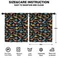 thumbnail image 2 of Blackout Kids Curtains,Black Cartoon Dinosaurs Names Pattern Childrens Insulated Curtains Set Of 2,Bedroom Essentials,Toddler Room Decor 52"x63", 2 of 5