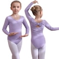 thumbnail image 2 of LYMAYTER 3-11Y Kids Baby Girls Ballet Long Sleeve Skirted Leotards Toddler Dance Dress Ballerina Outfits Baby Fleece Cotton Dance Dress, 2 of 9