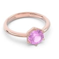 thumbnail image 3 of 2.00 Carat Beautiful Round Cut Pink Sapphire Gemstone Solitaire Bridal Ring for Women Solid 14K Rose Gold Size 8 by Diamond-Capitals, 3 of 8