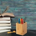 thumbnail image 3 of Bamboo Wood Desk Pen Pencil Holder Stand Multi Use Pencil Cup Pot Desk Organizer Pencil Holders Pen Holders, 3 of 5