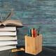 thumbnail image 4 of Bamboo Wood Desk Pen Pencil Holder Stand Multi Use Pencil Cup Pot Desk Organizer Pencil Holders Pen Holders, 4 of 5