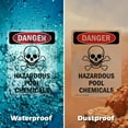 thumbnail image 6 of (2 Pack) Hazardous Pool Chemicals OSHA Danger Sign 12 Inch X 18 Inch Plastic Sign, Weather Resistant, UV Protected for Workplace, Business, and Construction Site, Made in the USA, 6 of 8