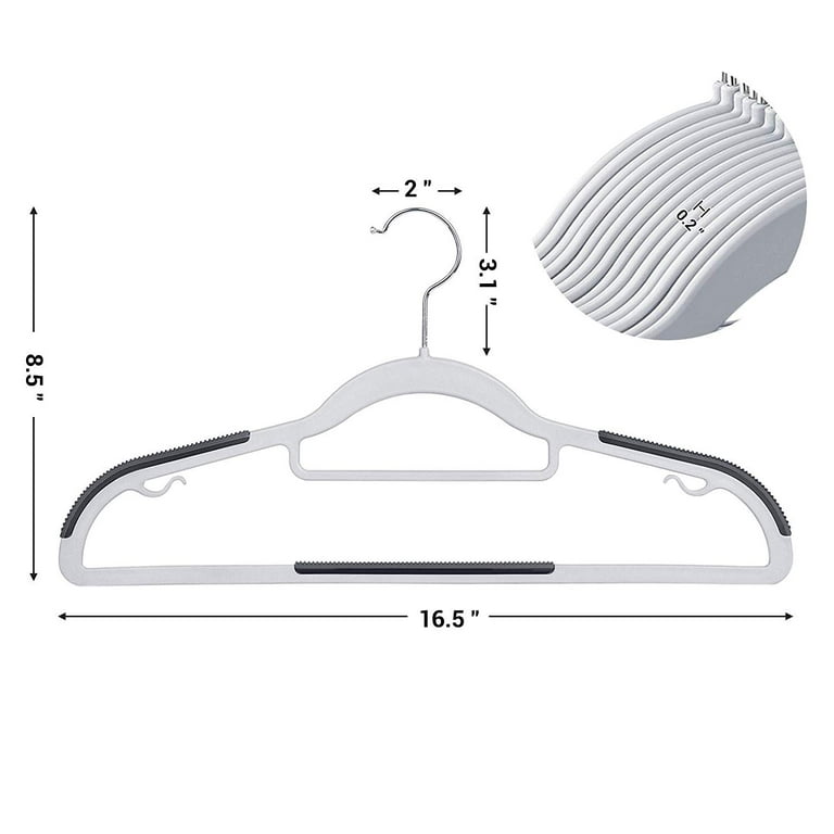 Clothes Hangers, Pack of 50 Plastic Coat Hangers, Non-Slip, Space-Saving,  0.2 Inches Thick, 360° Swivel Hook, Light Gray and Dark Gray UCRF50G –  Built to Order, Made in USA, Custom Furniture – Free Delivery