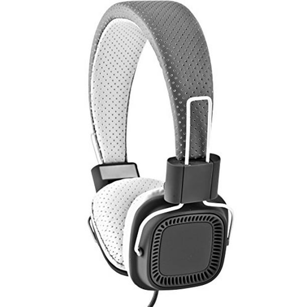 SHARPER IMAGE SHP51WHGY Universal Premium Foldable Headphones with Mic Compatible with All