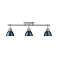 thumbnail image 1 of Duncan 3-Light Semi-Flush - Track Light in Pewter with Matte Navy, 1 of 1
