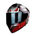 thumbnail image 1 of Casco Kov Thunder Time Bomb Rojo plata Batible De Moto, 1 of 4