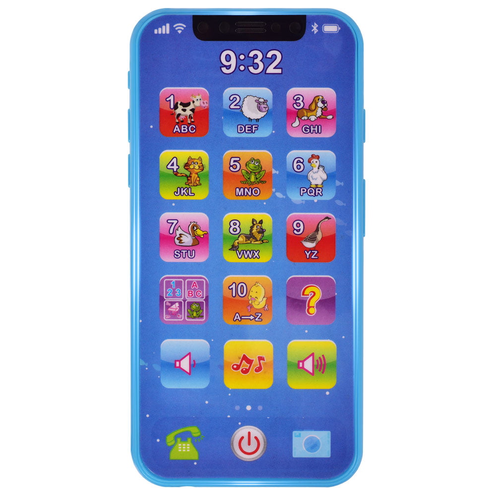 Luerme Childrens Simulation Music Mobile Phone Infant Toys Baby Telephone Great Learning Machine Childrens Simulation Music Toy with Cute Cartoons Screens for Babies