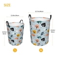 thumbnail image 2 of Lsque Elephant Tree pattern Laundry Hamper Basket, Tall Woven Rope Hamper Basket for Clothes, Lightweight Storage Basket, Collapsible Waterproof-, 2 of 8