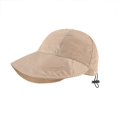 thumbnail image 2 of ZenCart Sun Hat Foldable Wide Brim Drawstring Adjustable Quick-drying Solid Color Sun Protection Soft Women Fashion Summer Sun Visor Hat Daily Wear, 2 of 8